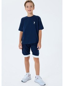 Resim U.S. Polo Assn. U.s. Polo Assn Erkek Çocuk 2 Li Bermuda T-şhirt Takım Lacivert-2297 Lacivert 