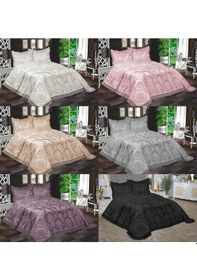 Resim Prestij Home Jakarlı Şönil Pike Yatak Örtüsü Takımı Aden 