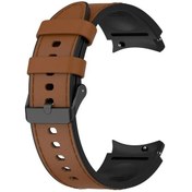 Resim Silikon + Deri Kayış Samsung Galaxy Uyumlu İzle 7 6 4/5 Pro 40mm 44mm Bant 6 4 Klasik Brb Watch 6 Classic 43mm 