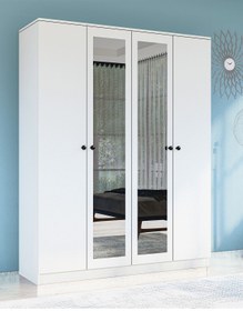 Resim Metalia Gm 053 Hayal 4 Kapılı Aynalı Düğme Kulplu Gardırop 