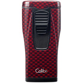 Resim Colibri Monaco 3 Jet Alev Karbon Puro Çakmak Kırmızı Lı880t12 