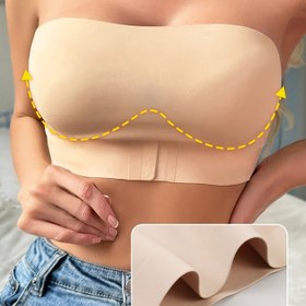 Resim CELILIN Askılı Bantlı Sütyen - Ön Kapatmalı, Tel Yok, Yumuşak Naylon ve Elastan Karışımı, Dikişsiz Tasarım, Günlük Kullanım İçin Kadın İç Çamaşırı, CELILIN 