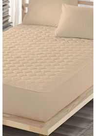 Resim Ely Parker Sessiz Alez Kahve Yatak Koruyucu Kapitoneli Pamuk Fitted Tek Çift Kişilik Bebek Alezi ELYPRKR00580 Kahverengi 