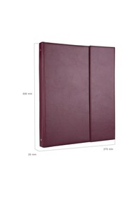Resim Evrak Sunum Tanıtım Firma Klasörü Sekreterlik A4 4 Halkalı Ring Binder File 250 Yaprak Kapasiteli 27x33 Cm Bordo 