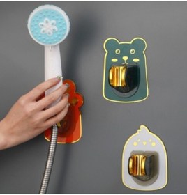 Resim Yapışkanlı Hayvan Figürlü Hareketli Duş Başlığı Tutucu 