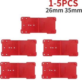 Resim Kırmızı 26MM 35MM 2 Adet 1-5 Adet 26MM 35MM Menteşe Deliği Delme Kılavuzu 35MM 40MM Menteşe Kurulum Jig Kapı Dolap Menteşe Deliği Bulucu Ağaç Işleme Aleti (Yurt Dışından) 
