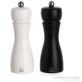 Resim Peugeot Tahiti Karabiber+Tuz Değirmeni 2Li Set Siyah Beyaz 15Cm 