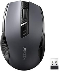 Resim UGREEN Dizüstü Bilgisayar Kablosuz Fare Ergonomik Sessiz Tıklama USB Fare, Hassas Takip Bilgisayar Faresi, Gecikmesiz Duyarlı 18 Aylık Pil Ömrü, 4000 DPI Ayarlanabilir 