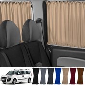 Resim Oto Pandami Fiat Doblo Iı Uzun Şase 2010-2023 Uyumlu Krem Raylı Oto Perde Takımı 