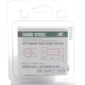 Resim Hard Steel Düz Makine Iğne Vidası Beyaz / 140553 (ss-7080510-tp) 100adet 