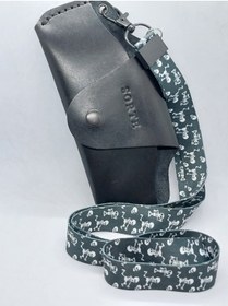 Resim sorte store Hakiki Deri El Yapımı Crazy Siyah Unisex Gözlük Kılıfı ve Askısı 