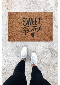 Resim Dijital Baskı Açık Kahve Kıvırcık Desen Kapı Önü Paspası K-1075 