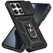 Resim Ağır Darbeye Dayanıklı Metal Standlı Telefon Kılıfı, Xiaomi 14T Pro ile Uyumlu. 