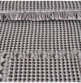 Resim Soft Nako Çift Kişilik Yatak Örtüsü - Gri - 220x240 Cm Çok Renkli 