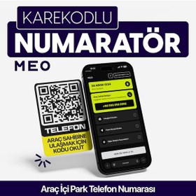 Resim Karekodlu Araç Numaratörü - Araç İçi Park Telefon Numarası 