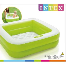 Resim Intex Renkli Şişme Taban 2 Bölme Havuz 86 Cm. (57100) 
