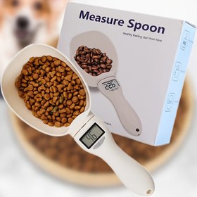 Resim 1pc Elektronik Terazi Evcil Kedi ve Köpek Maması için Tartma, Kediler ve Köpekler için Evcil Hayvan Gereçleri, Kedi ve Köpek Maması için Ölçü Kaşığı. 