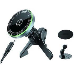 Resim Go Des GD-WL289 Magnetik Wireless Kablosuz Şarjlı 2 in 1 Araç İçi Telefon Tutucu - ZORE-263616 