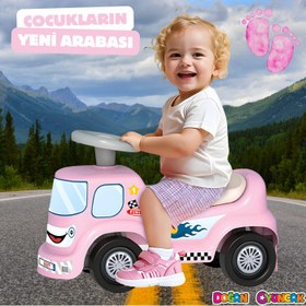 Resim Go Hero İlk Arabam Pembe - Binmeli Araba İlk Arabam - Çocuk Arabası - İlk Adım Arabası - 4 Teker Araç 