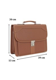 Resim Case Club Notebook Laptop Evrak Çantası 15.6'inç 5 Bölmeli Su Geçirmez Omuz Askılı Taba 