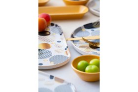 Resim Mediterian Turuncu 31 Parça Gölge Kahvaltı Seti, şık ve fonksiyonel, seramik, BPA free, 6 kişilik 