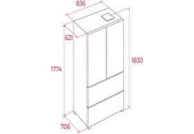 Resim Teka - RFD 75850 GBK - Solo 2 Kapı + 2 Çekmeceli Full NoFrost Buzdolabı - 510 lt - Siyah - 84 cm - 113430077 