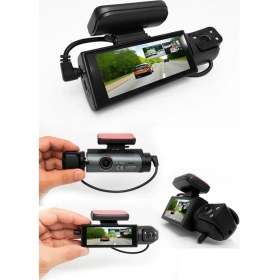 Resim DigiMonster M8 Çift Kameralı Araç Içi Kamera – 1080P Full Hd, Gece Görüşü, G-Sensör, Park Modu, 3.16” Ekran 