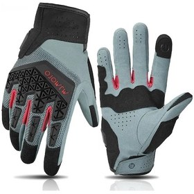 Resim Mjmoto Mj-g09bl Tam Korumalı Motosiklet Eldiveni - Gri 