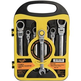 Resim Sonmix Cırcır Mafsallı Anahtar Seti 7 Parça 