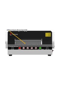 Resim Mühlen Procut C333m A2 Otomatik Elektrikli Giyotin Makinesi Kesim Bıçağı 45 Cm 