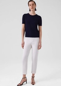 Resim Lacivert Bisiklet Yaka Kısa Kollu Kadın Tişört - LACİVERT / 38 