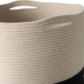 Resim Venus Çamaşır Sepeti Siyah Ekru 35X35X45 