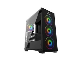 Resim Zemira GAMEBOOSTERGB-PE05B 600W 80+ Usb3.0 Full Siyah Tempered Glass Rgb Fanlı Kasa 