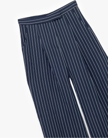 Resim Koton Cepli Pileli Geniş Paça Palazzo Pantolon Lacivert Çizgili 6wak40079pw 7s2 