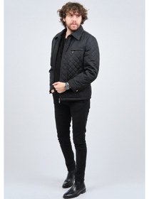 Resim Lucas Erkek Yakalı Klasik Kapitone Mont Antrasit 