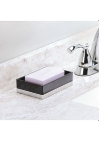 Resim Sabunluk Modern Siyah Tasarım 12x8x3cm 