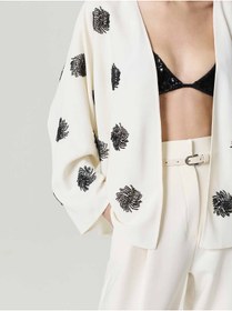 Resim Nocturne Nakış İşlemeli Kimono 