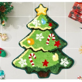 Resim Yumuşak Noel Ağacı Süslemeleri Halıları 50x80cm 