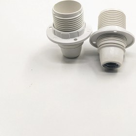 Resim Dekoratif Plastik E-14 Tam Dişli Halkalı Duy Beyaz (2 Adet) 