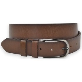 Resim Deepsea Erkek Taba Hakiki Deri Klasik Kemer 3,5 Cm Kumaş Pantolon Kemeri 2502635 Taba 