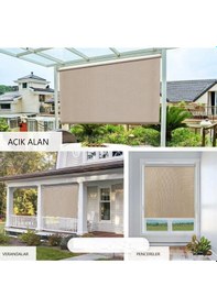 Resim Balkon Stor Perde Mekanizmalı-ithal File Bej 140 X 200 Bej 