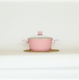 Resim Bonera Seramik 24 Cm Derin Tencere Pembe Pembe 