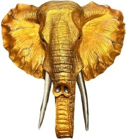 Resim Jumbo duvar fili baş heykeli,en büyük hayvanı simgeleyen bir tasarım –Mükemel orijinal tasarım 