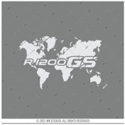 Resim Bay Etiket Cse15 Gs1200 Detayli Dunya Haritasi Desen Mat Gumus 