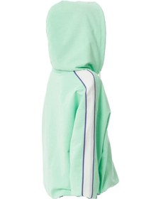 Resim İrem Kız Çocuk Wonderless Yazı Desenli Kolları Şeritli Kapüşonlu Yeşil Sweatshirt 