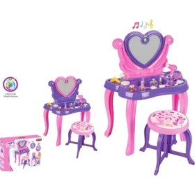 Resim Müzikli Kalp Makyaj Masası Pembe 06047 