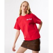 Resim Twist Slogan Nakışlı Kadın T-Shirt (TS1250070089) 