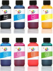 Resim QC Epson T6241 T6242 T6243 T6244 T6245 T6246 T6247 T6248 Kartuş Mürekkep Seti 100ml 8 Renk 