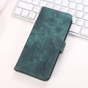 Resim TIANYUE Alcatel 1L 2021 için kılıf, retro desenli PU Deri telefon kılıfı Cüzdan Kılıf Kapak [Kart Yuvaları] ve [Kickstand] alcatel 1L 2021 ile uyumlu - Yeşil 