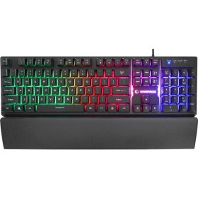 Resim Rampage KB-RX77 Runner Siyah USB Rainbow Aydınlatmalı Ingilizce Klavye Düzeni Us Layout Bilek Destekli Gaming Klavye 